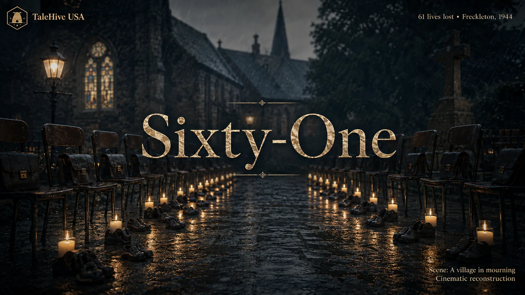 Cinematic memorial reconstruction honoring the 61 people who died